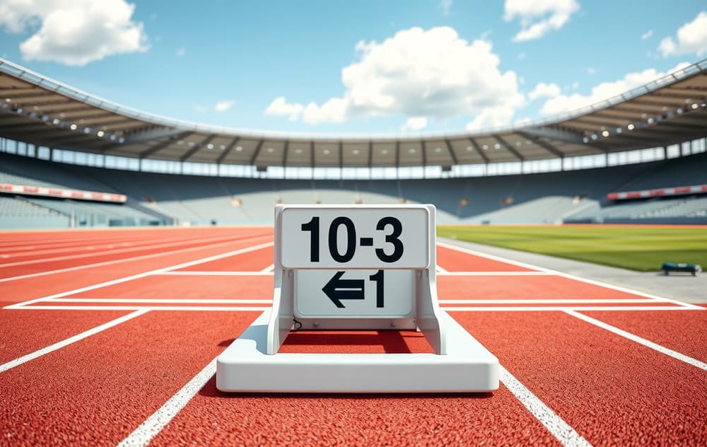 Friidrettsbane med odds over sprintløp